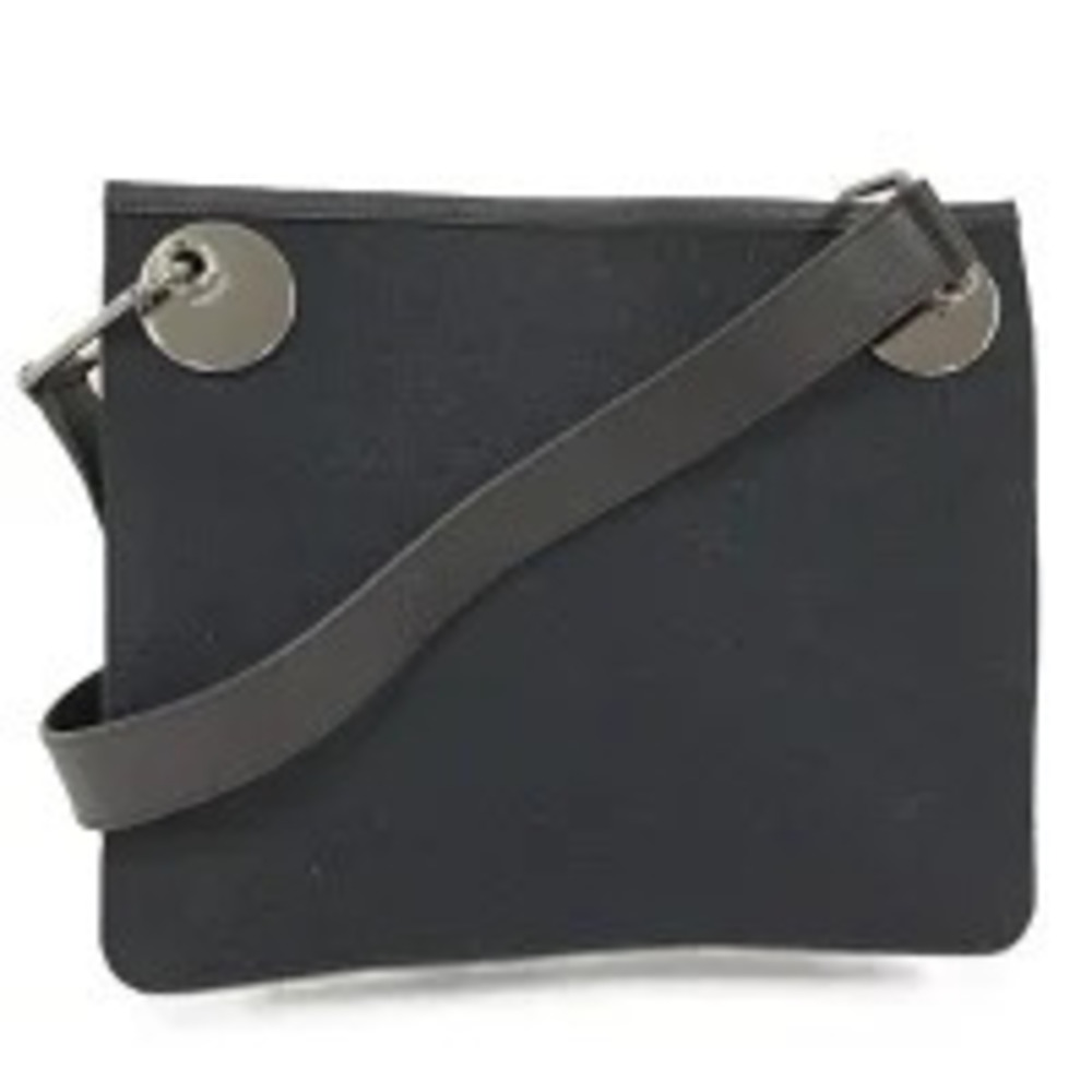 Gucci Shoulder Bag GG Canvas Leather Black